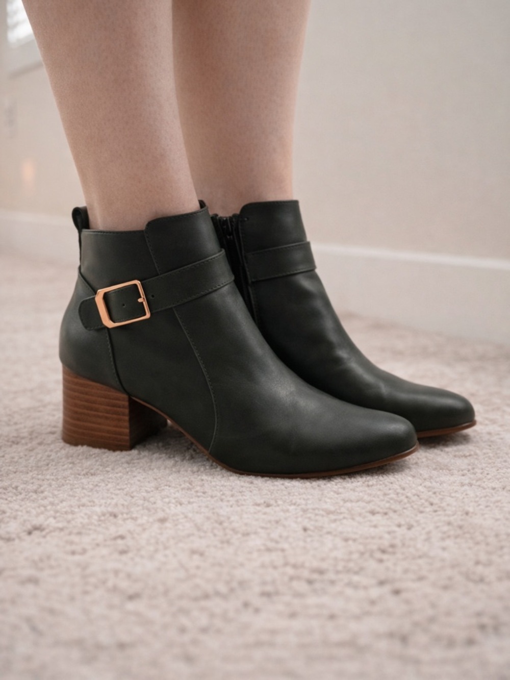 Charter Club Women's Dark Green Ankle Booties
